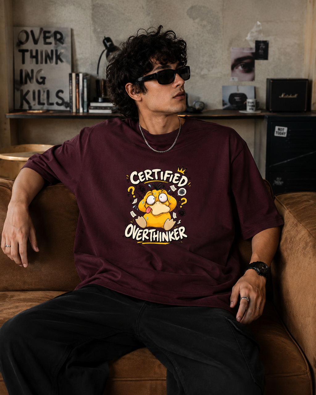 CERTIFIED OVERTHINKER — Oversized Tee