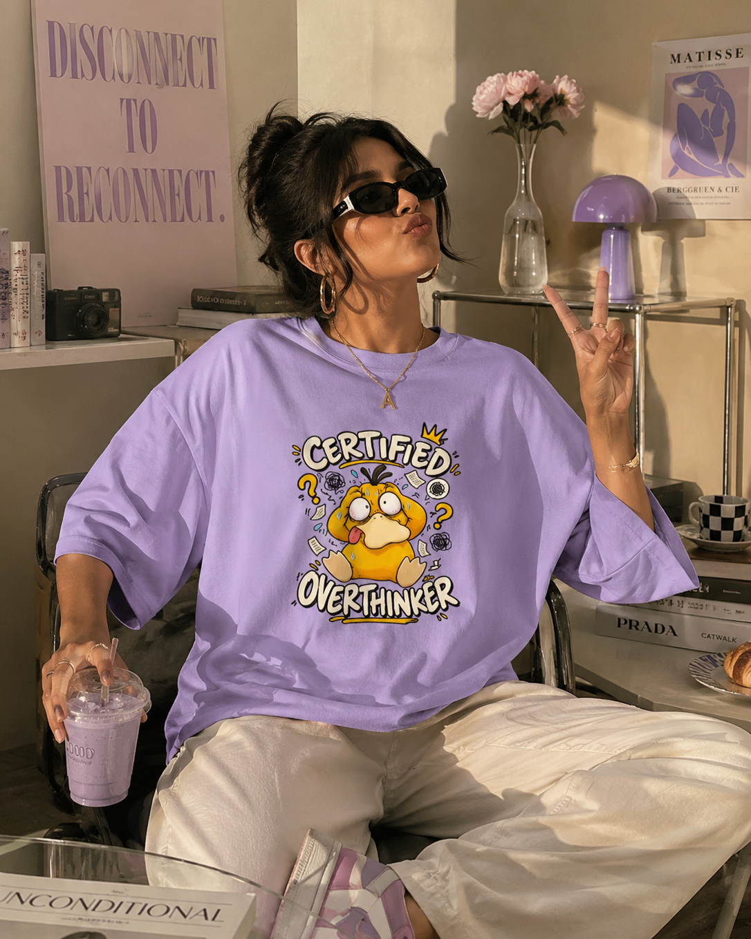 CERTIFIED OVERTHINKER — Oversized Tee
